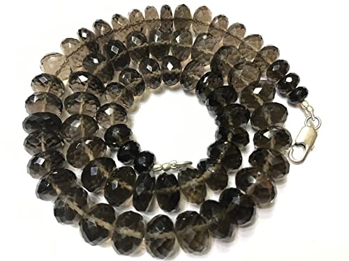 Quartz fumé naturel perles facettées contre les bijoux ternes pour un éclat durable