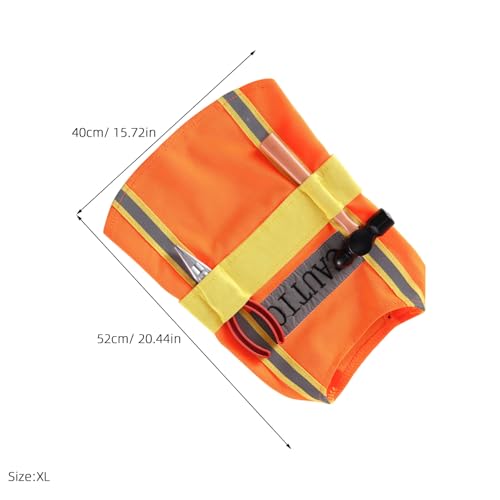 Disfraz para perro XL naranja apariencia ingeniero miniatura 2