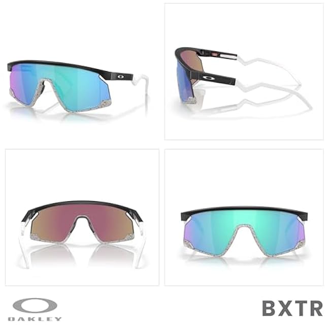 Oakley BXTR OO9280 Shield Sunglasses for Men for Women+ Bundle Accessory Leash Kit, Microfiber Pouch