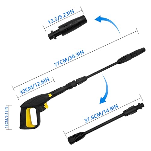 Xynovia Pressure Washer Gun Replacement for Karcher,Quick-Connect Trigger Gun with 40" Extension Lance & Adjustable Nozzle fits for Karcher K2 K3 K4 K5 K6 K7 Models(2175PSI) 3 Xynovia Pressure Washer Gun Replacement for Karcher,Quick-Connect Trigger Gun with 40" Extension Lance & Adjustable Nozzle fits for Karcher K2 K3 K4 K5 K6 K7 Models(2175PSI) - Image 3