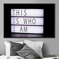 Framed Canvas Wall Art Pressed Quotes 3D Chic Inspirational Multicolor Pop Art Quotes Typography Ultra Whimsical - 16x24 inches