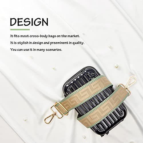 Image of Adjustable Handbag Strap Wide Purse Strap Replacement Shoulder Crossbody Bag Strap Khaki Green
