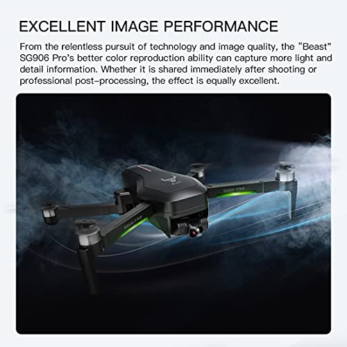 Intee SG906 PRO 4K HD Drohne, Fernbedienungsdrohne mit GPS Gesten Fotokamera Funktion Zwei-Achsen Flugzeug Kamera… – Bild 8