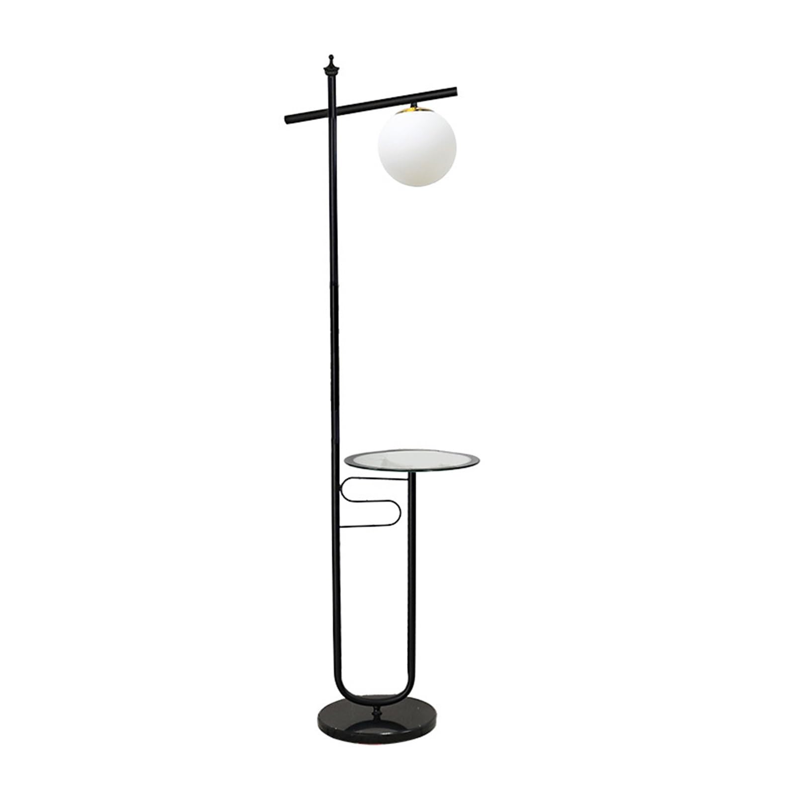 LJHFG63KUYT Standing Lamps Adjustable Floor Lamps with Tray, Tall Standing lamp for Bedroom Home Decor for Office Cafe Den Living Room Decorate(Black)