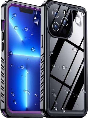Coque étanche iPhone 13 Pro Max violette avec protection écran