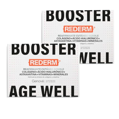 Fluidbase Rederm | Colágeno Bebible | Antiaging | Combate el Envejecimiento Cutaneo | Estimula la Síntesis de colágeno y elastina | 20 sobres (Paquete de 2)