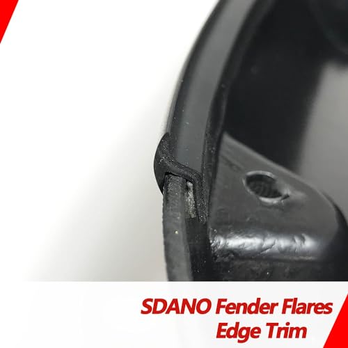 sdano Fender Flares Edge Trim, EPDM Rubber Trim for Car and Truck Wheel Wells, T molding, for Fender Flares Universal, 30 FEET Length, Automotive Grade Adhesive Tape Bonds to Fender Flare