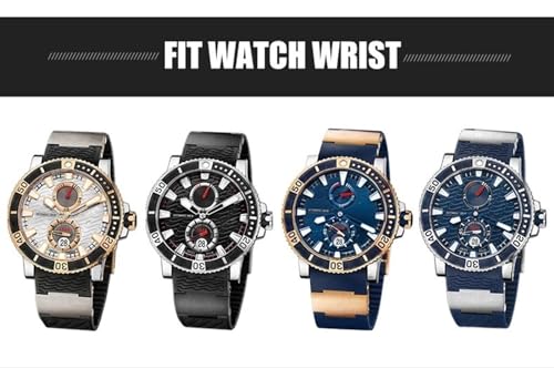 Bracelet montre 22 mm en caoutchouc silicone et boucle pliante premium
