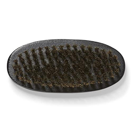 Brush Strokes Extra Soft Oval Military Brush, Pure Boar Bristles, Stimulates Scalp, Shaping #TOP1
