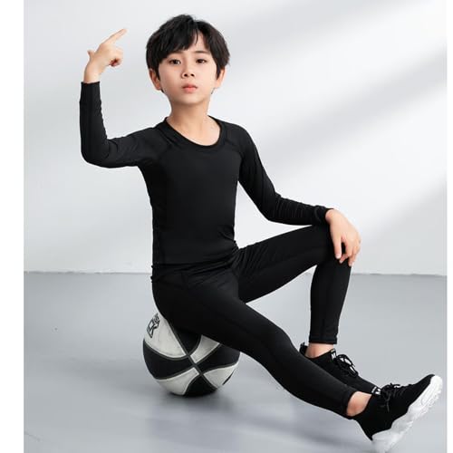 Ensemble de compression thermique enfants en polaire chaude et extensible - 3