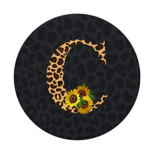 Leopard Cheetah Animal Print Girasole Lettera C
