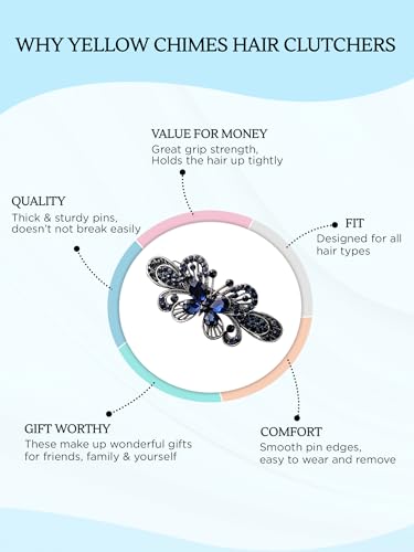 Butterfly Crystal French Hair Clips, Elegant Accessories