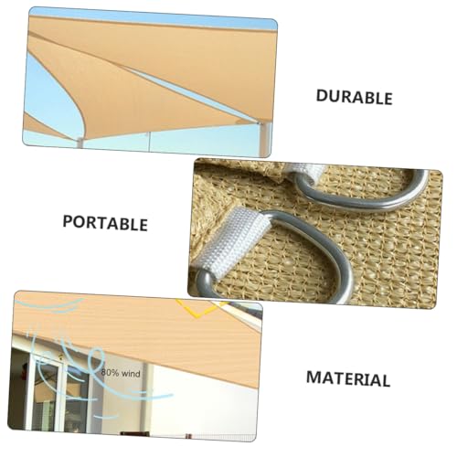 Toldo triangular impermeable que frena los rayos UV para una terraza fresca 7