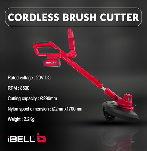 Image of iBELL 20V MAX Cordless Garden Tool kit Leaf Blower, Chain Saw, Brushcutter Combo Kit - Brushless Power Tools with 2 Batteries (4Ah) and Charger Included.