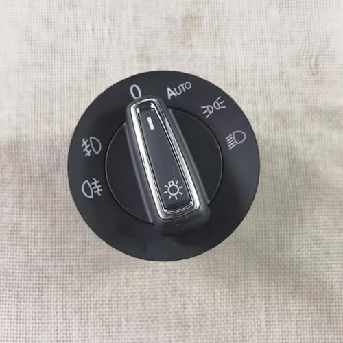 Interruptor de luces Golf MK7 con control de faros automático cromado OEM 5GG941431D 5