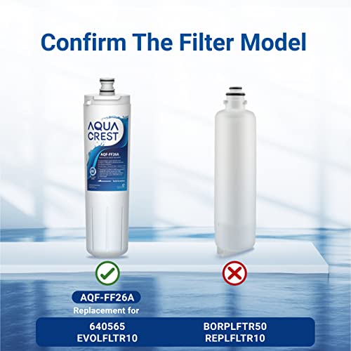 Aqua Crest Replacement 640565 Refrigerator Water Filter, Compatible With Bosch 640565, Evolfltr10 Ap3961137, 3M Cuno Cs-52, Whirlpool Whkf-R-Plus, Pack Of 3 (Package May Vary) #TOP1