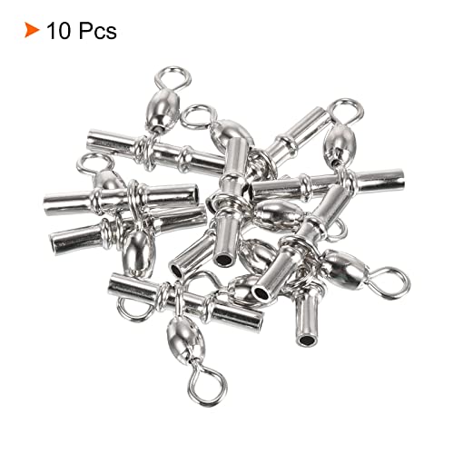 PATIKIL Sleeve Swivel, 10Pcs 97lb Stainless Steel Cross Line 3 Way Fishing Terminal Tackle, Silver - Image 3