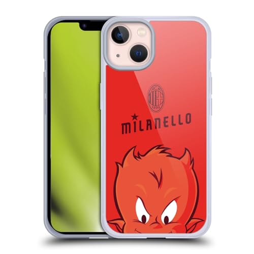 Funda gel suave AC Milan iPhone 13 con protección elástica antiarañazos Milanello