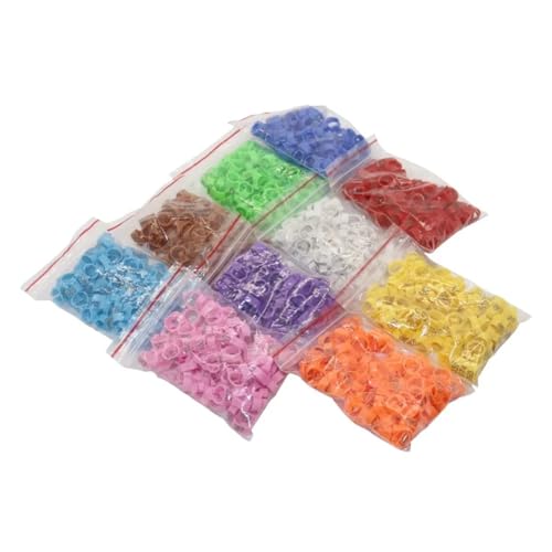 Bandas de identificación de pollo y anillos para patas de aves de corral de plástico 8mm 8