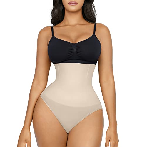 FeelinGirl Shapewear for Women Tummy Control Underwear High Waisted Shapewear Panties Seamless Body Shaper Slimming Girdle Skin M/L
