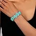 ANGLEQUEEN Silver Western Bracelets for Women Boho Turquoise Cuff Bracelet Country Concert Outfits Cowboy Chic Cowgirl Accessorie 2025 Fashion Jewelry B-Silver+Blue