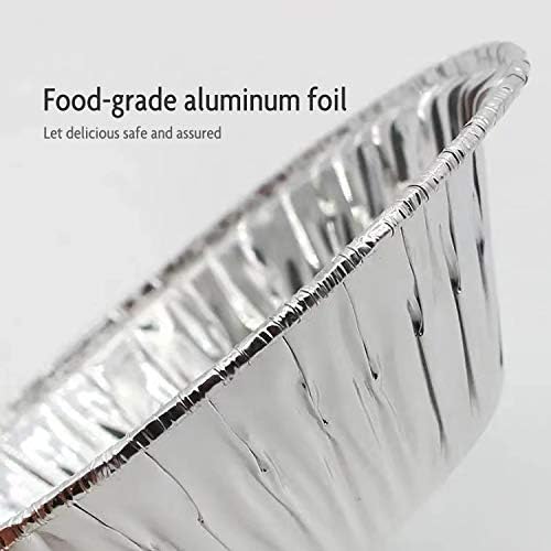Foil Pie Dish , Pack of 30 Pie Dishes for The Oven Aluminum Foil Pie Pans Round Baking Foil Trays Pudding Muffin Cases for Small Cakes, Jam Tarts and Cakes
