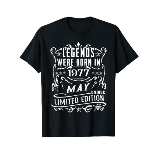 Cumpleaños Mayo 1977 Edición Limitada Regalo Legend May Camiseta
