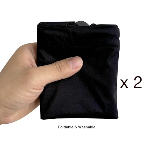 Image of 2 Pack Leakproof Car Trash Bags Detachable Waterproof Garbage Bags with Drawstring Hanging Organizer for Back Seat & Travel Black