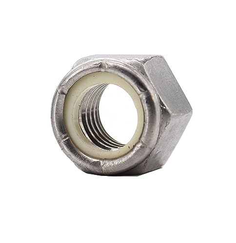 Image of 10pcs 7 /16-14 Nylock Nylon Inserted Self Locking Nuts Stainless Steel 304 Plain Finish
