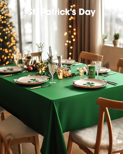 Image of Pureegg Plastic Table Cloth Disposable 6 Pack, 54 x 108 Inch, Green