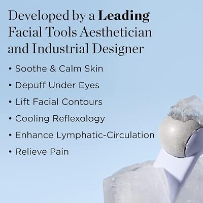 StackedSkincare Cryo Sculpting Ice Roller for Face & Eyes Stainless Steel Facial Ice Roller for Puffiness, Redness & Cooling Facial Massage Designed by an Aesthetician