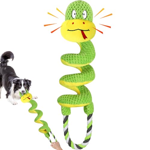 Eneston Chew-Resistant Dog Rope Toy with Squeaker & Crinkle Paper | Interactive Puppy Toys for Anxiety Relief & Dental Care | Tough Chew Toys for Small, Medium, and Large Dogs
