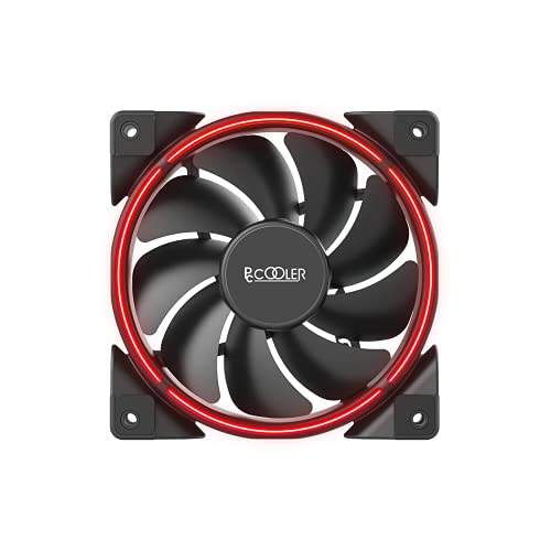 Image of PCCOOLER Corona Fan RED - 4.8 Inch Desktop Computer Fan - 4Pin PWM - Red LED - 12V - 26.5dB Noise Level