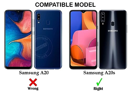 Image of Jkobi Back Cover Case for Samsung Galaxy A20s (Shockproof with Polycarbonate Clear Panel | Professional Black)