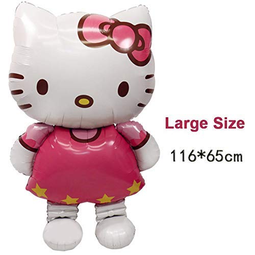 116 * 65 cm gran tamaño Hello Kitty Cat Foil Globos para decoración de cumpleaños boda fiesta hinchable