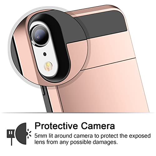 Vofolen Case For Iphone Xr Case Wallet Card Holder Sliding Cover Credit Card Slot Id Pocket Dual Layer Protective Hard Shell Rugged Tpu Hybrid Bumper Armor Case For Iphone Xr 10R (Rose Gold) #TOP3