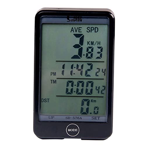 BESPORTBLE Velocímetro De Bicicleta Ciclo Contador De Movimiento Sensor Ciclismo Dispositivo Cronómetro De Bicicleta Computadora a Prueba De Agua Black