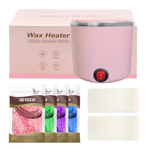 Chauffe-Cire Épilation 200ml kit cire chaude perles spatules visage aisselles