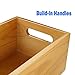 A Selected Pine Wood Organizer Open Box 4 Packs, 6x10 Wooden Storage Container with Handle for Bathroom and Kitchen