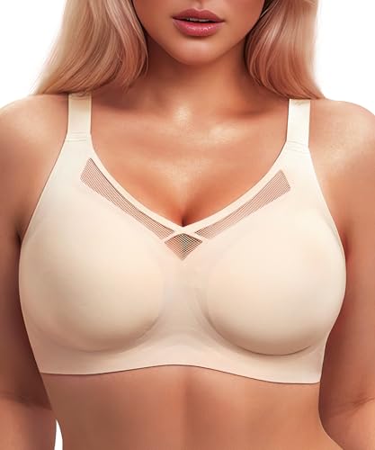 Support Seamless Bras for Women(34B-42DD) Smooth Wireless Bras No Underwire Comfort Bralettes with Bra Extender