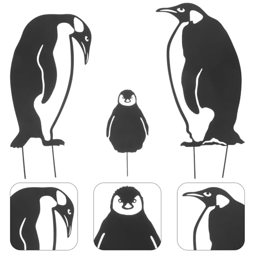 Décoration extérieure pingouin en métal robuste de qualité supérieure - 6