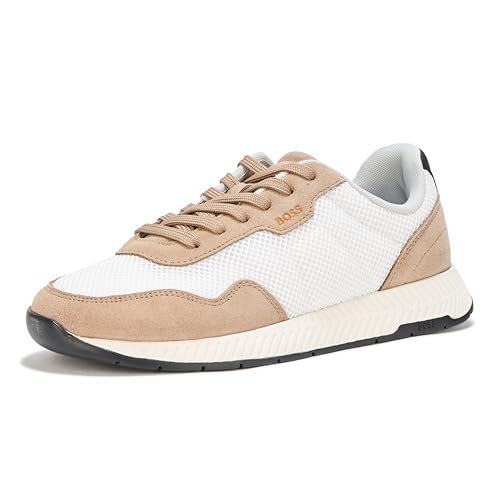 Image of BOSS Men's Leather Mix Low Top Sneaker