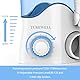 TUREWELL Elektrische Munddusche, Profi-Munddusche mit 10 einstellbaren Wasserdruckwerten, 600ml Fassungsvermögen und 8 multifunktionalen Düsenspitzen (Weiß)