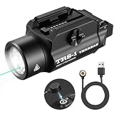 Terreas Upgraded 2000 Lumens Magnetic Rechargeable Weapon Light & Green Laser Combo, Aluminum Alloy...