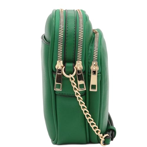 Image of FashionPuzzle Multi Pocket PU Leather Casual Medium Crossbody Bag with Adjustable Strap