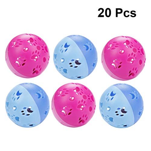 Balacoo Brinquedo de bola para gatos – 20 peças interativas com bola vazada para animais de estimaçã