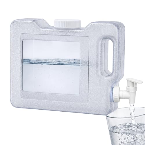Dispensador de Agua Fria para Nevera, Dispensador de Bebidas de plástico, Ergonómico con asa, Plástico PETG Libre de Fugas, Libre BPA, Dimensiones 26 cm Largo x 21 cm Alto x 7 cm Ancho, 3 litros