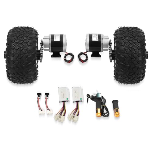 Electric Cart Conversion Kit, 24V 250W 10 Inch Wheels Electric Motor Set with Controller and Digital Display Throttle for Go-kart Wheelchairs Senior Mobility Scooter Dune Buggy Beach Cart UTV ATV DIY