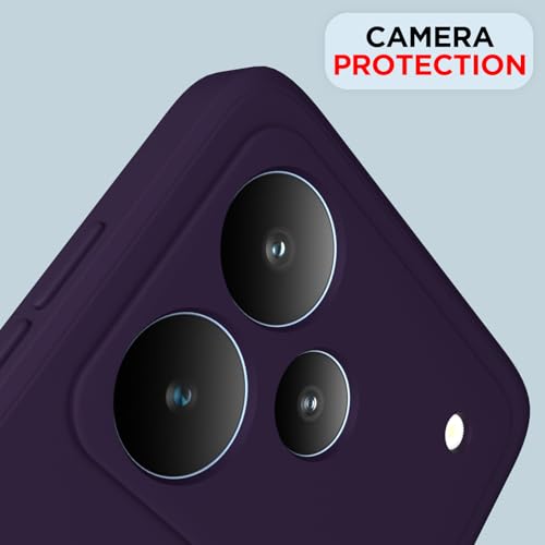 Image of Outlouders Back Cover for Realme P4 5G | Camera Protection | Durable Soft Matte Silicone Bumper Case (Purple)