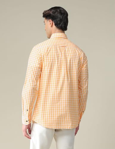 Image of U.S. Polo ASSN. Checkered Tailored Fit Shirt for Men - 100% Cotton, Breathable & Comfortable, Full Sleeves Casual Shirt for Men